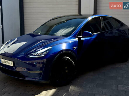 Синій Тесла Model Y, об'ємом двигуна 0 л та пробігом 76 тис. км за 26500 $, фото 1 на Automoto.ua