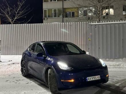 Синий Тесла Model Y, объемом двигателя 0 л и пробегом 60 тыс. км за 26200 $, фото 1 на Automoto.ua