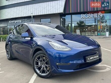 Синий Тесла Model Y, объемом двигателя 0 л и пробегом 152 тыс. км за 24990 $, фото 1 на Automoto.ua