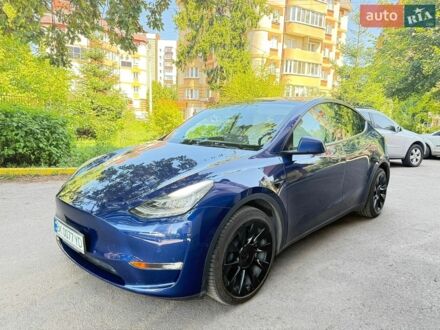 Синий Тесла Model Y, объемом двигателя 0 л и пробегом 92 тыс. км за 22150 $, фото 1 на Automoto.ua