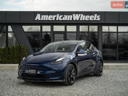 Синий Тесла Model Y, объемом двигателя 0 л и пробегом 40 тыс. км за 28900 $, фото 1 на Automoto.ua