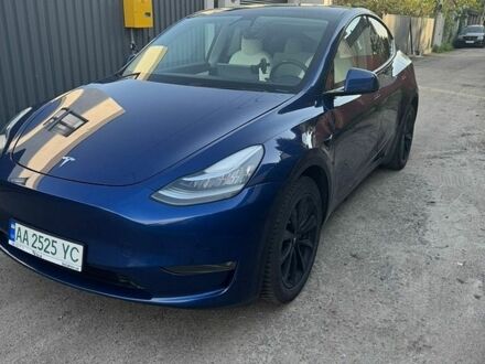Синий Тесла Model Y, объемом двигателя 0 л и пробегом 64 тыс. км за 21900 $, фото 1 на Automoto.ua