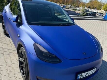 Синий Тесла Model Y, объемом двигателя 0 л и пробегом 59 тыс. км за 22900 $, фото 1 на Automoto.ua