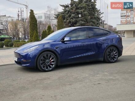 Тесла Model Y 2022 в Черкассах на Automoto.ua Синий Тесла Model Y, объемом двигателя 0 л и пробегом 38 тыс. км за 29300 $, фото 1 на Automoto.ua