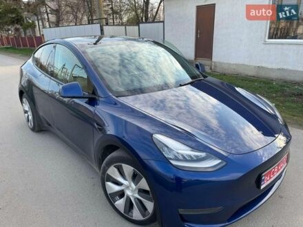 Синий Тесла Model Y, объемом двигателя 0 л и пробегом 44 тыс. км за 22390 $, фото 1 на Automoto.ua