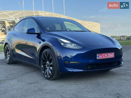 Тесла Model Y 2022 в Львове на Automoto.ua Синий Тесла Model Y, объемом двигателя 0 л и пробегом 61 тыс. км за 24900 $, фото 1 на Automoto.ua