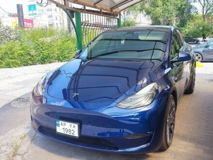 Синий Тесла Model Y, объемом двигателя 0 л и пробегом 85 тыс. км за 29900 $, фото 1 на Automoto.ua