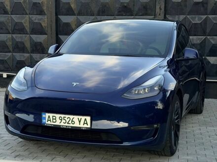 Синий Тесла Model Y, объемом двигателя 0 л и пробегом 62 тыс. км за 24000 $, фото 1 на Automoto.ua