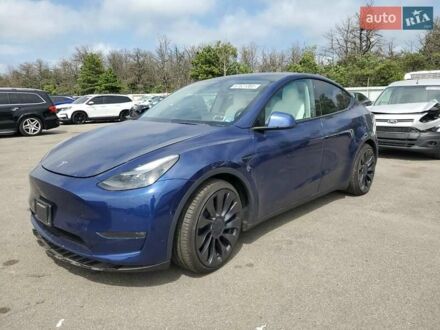 Синій Тесла Model Y, об'ємом двигуна 0 л та пробігом 22 тис. км за 12100 $, фото 1 на Automoto.ua