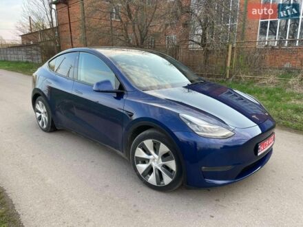 Синий Тесла Model Y, объемом двигателя 0 л и пробегом 44 тыс. км за 21490 $, фото 1 на Automoto.ua