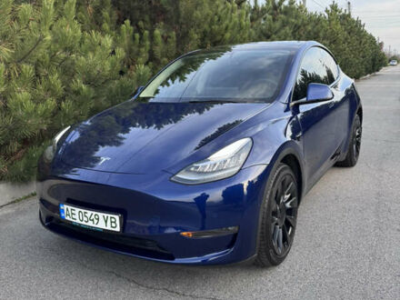 Синий Тесла Model Y, объемом двигателя 0 л и пробегом 52 тыс. км за 30900 $, фото 1 на Automoto.ua