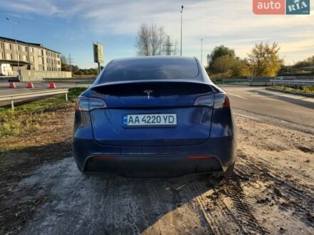 Синий Тесла Model Y, объемом двигателя 0 л и пробегом 39 тыс. км за 27000 $, фото 1 на Automoto.ua