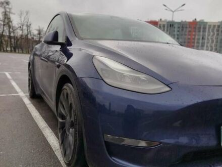 Синій Тесла Model Y, об'ємом двигуна 0 л та пробігом 27 тис. км за 27200 $, фото 1 на Automoto.ua