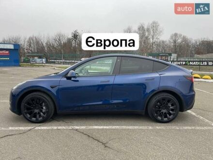 Синий Тесла Model Y, объемом двигателя 0 л и пробегом 35 тыс. км за 35900 $, фото 1 на Automoto.ua