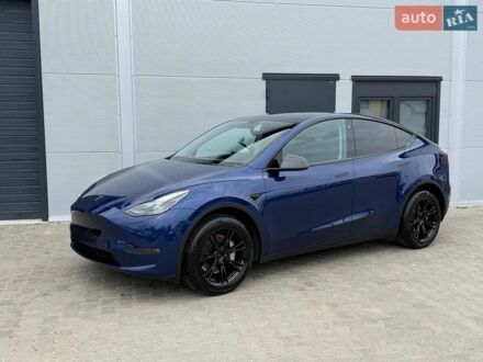 Синий Тесла Model Y, объемом двигателя 0 л и пробегом 45 тыс. км за 23500 $, фото 1 на Automoto.ua