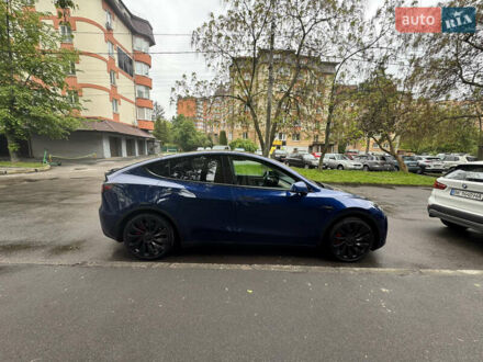 Синій Тесла Model Y, об'ємом двигуна 0 л та пробігом 55 тис. км за 35000 $, фото 1 на Automoto.ua