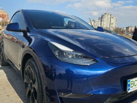 Синий Тесла Model Y, объемом двигателя 0 л и пробегом 44 тыс. км за 25500 $, фото 1 на Automoto.ua