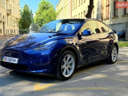 Синій Тесла Model Y, об'ємом двигуна 0 л та пробігом 56 тис. км за 25200 $, фото 1 на Automoto.ua
