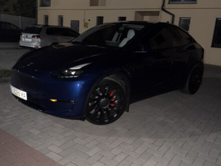 Синій Тесла Model Y, об'ємом двигуна 0 л та пробігом 54 тис. км за 32000 $, фото 1 на Automoto.ua