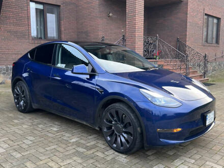 Синий Тесла Model Y, объемом двигателя 0 л и пробегом 32 тыс. км за 32800 $, фото 1 на Automoto.ua