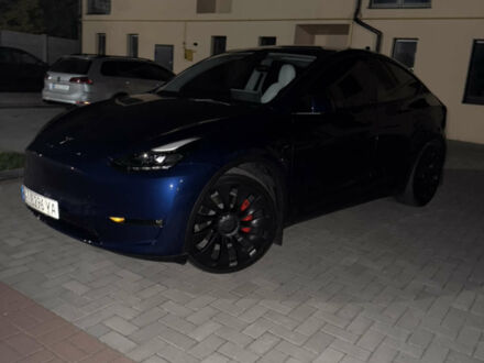 Синій Тесла Model Y, об'ємом двигуна 0 л та пробігом 54 тис. км за 31000 $, фото 1 на Automoto.ua