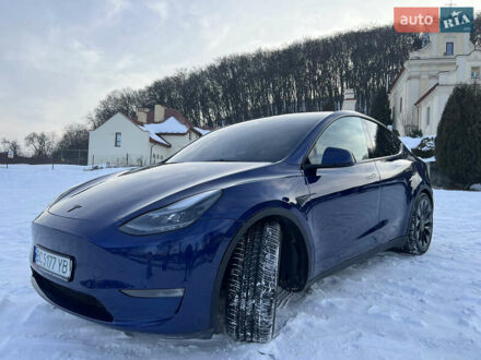 Синий Тесла Model Y, объемом двигателя 0 л и пробегом 52 тыс. км за 28500 $, фото 1 на Automoto.ua
