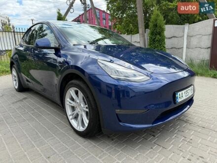 Синий Тесла Model Y, объемом двигателя 0 л и пробегом 2 тыс. км за 26500 $, фото 1 на Automoto.ua