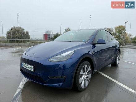 Синий Тесла Model Y, объемом двигателя 0 л и пробегом 77 тыс. км за 27950 $, фото 1 на Automoto.ua