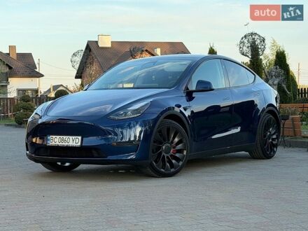 Синий Тесла Model Y, объемом двигателя 0 л и пробегом 32 тыс. км за 25500 $, фото 1 на Automoto.ua