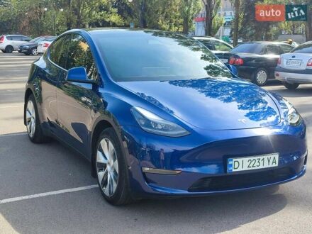 Синий Тесла Model Y, объемом двигателя 0 л и пробегом 18 тыс. км за 32000 $, фото 1 на Automoto.ua