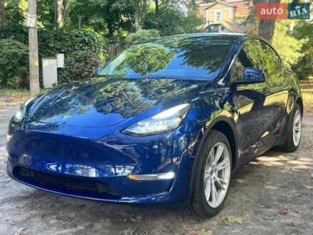 Синий Тесла Model Y, объемом двигателя 0 л и пробегом 40 тыс. км за 28490 $, фото 1 на Automoto.ua