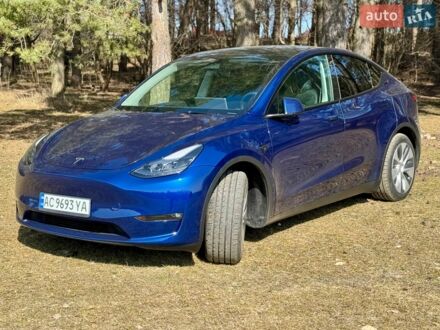 Синій Тесла Model Y, об'ємом двигуна 0 л та пробігом 45 тис. км за 30500 $, фото 1 на Automoto.ua