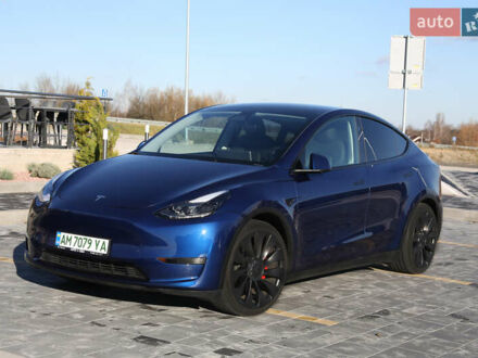 Синий Тесла Model Y, объемом двигателя 0 л и пробегом 19 тыс. км за 33900 $, фото 1 на Automoto.ua