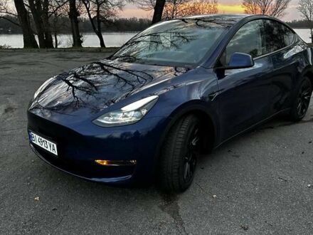 Синий Тесла Model Y, объемом двигателя 0 л и пробегом 43 тыс. км за 27500 $, фото 1 на Automoto.ua