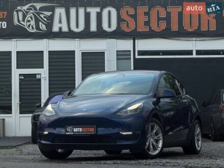 Синій Тесла Model Y, об'ємом двигуна 0 л та пробігом 25 тис. км за 32800 $, фото 1 на Automoto.ua