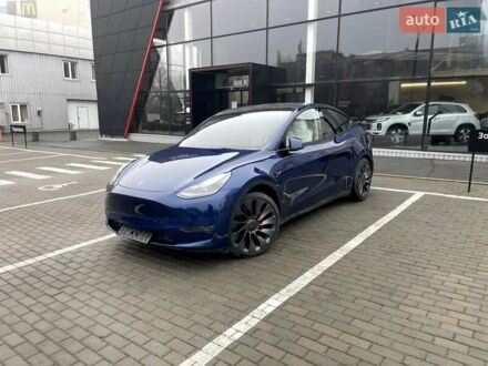 Синий Тесла Model Y, объемом двигателя 0 л и пробегом 5 тыс. км за 30500 $, фото 1 на Automoto.ua