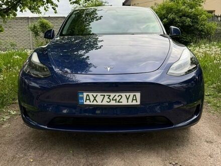 Синий Тесла Model Y, объемом двигателя 0 л и пробегом 42 тыс. км за 28300 $, фото 1 на Automoto.ua