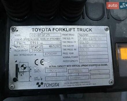 Тойота 02-8FG25, объемом двигателя 0 л и пробегом 4 тыс. км за 15155 $, фото 3 на Automoto.ua
