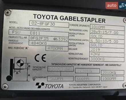 Тойота 02-8FGF30, объемом двигателя 2.2 л и пробегом 4 тыс. км за 21900 $, фото 10 на Automoto.ua