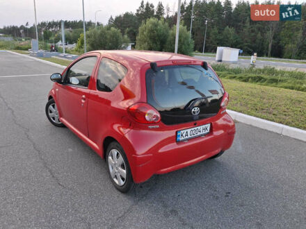 Красный Тойота Айго, объемом двигателя 1 л и пробегом 190 тыс. км за 5200 $, фото 1 на Automoto.ua