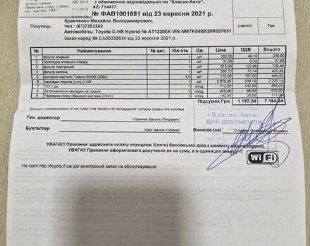 Белый Тойота C-HR, объемом двигателя 1.99 л и пробегом 91 тыс. км за 26350 $, фото 37 на Automoto.ua