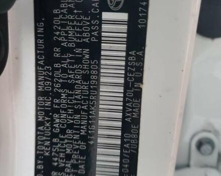 Білий Тойота Камрі, об'ємом двигуна 2.49 л та пробігом 38 тис. км за 10500 $, фото 11 на Automoto.ua