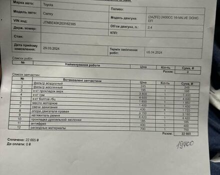 Тойота Камрі, об'ємом двигуна 2.4 л та пробігом 241 тис. км за 9400 $, фото 14 на Automoto.ua