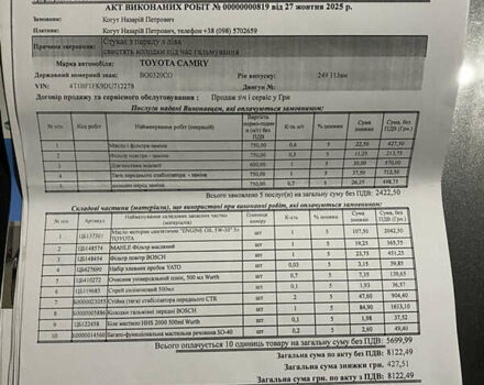 Сірий Тойота Камрі, об'ємом двигуна 2.4 л та пробігом 241 тис. км за 12600 $, фото 23 на Automoto.ua