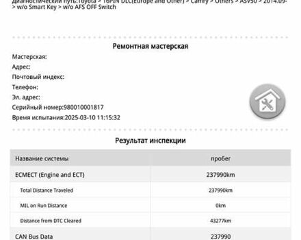 Серый Тойота Камри, объемом двигателя 2.49 л и пробегом 245 тыс. км за 15400 $, фото 18 на Automoto.ua