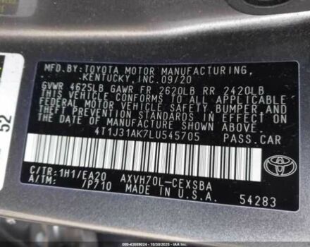 Серый Тойота Камри, объемом двигателя 2.5 л и пробегом 71 тыс. км за 5700 $, фото 8 на Automoto.ua