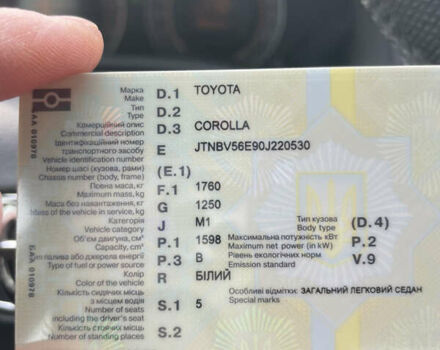 Білий Тойота Королла, об'ємом двигуна 1.6 л та пробігом 141 тис. км за 9800 $, фото 28 на Automoto.ua