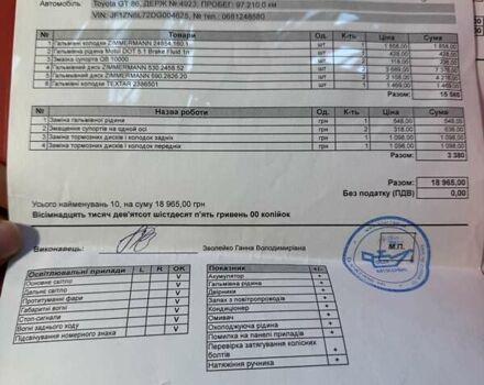 Червоний Тойота ГТ 86, об'ємом двигуна 2 л та пробігом 114 тис. км за 15500 $, фото 61 на Automoto.ua