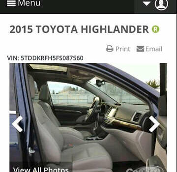 Синій Тойота Хайлендер, об'ємом двигуна 3.46 л та пробігом 235 тис. км за 23500 $, фото 19 на Automoto.ua