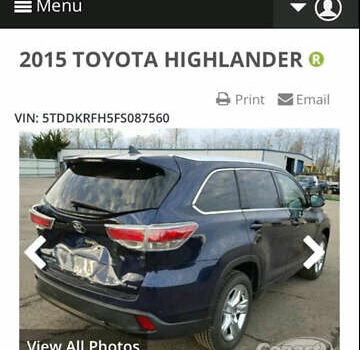 Синій Тойота Хайлендер, об'ємом двигуна 3.46 л та пробігом 235 тис. км за 23500 $, фото 18 на Automoto.ua